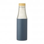Particolari bottiglie termiche da persolizzare color blu petrolio seconda vista frontale