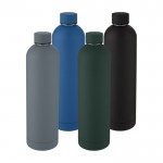 Bottiglie termiche con logo color blu mare seconda vista vari colori