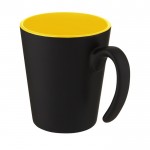Mug bicolore con manico originale color giallo