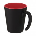 Mug bicolore con manico originale color rosso