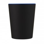 Mug bicolore con manico originale color blu vista laterale