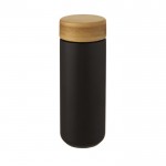Bicchiere alto con tappo in bambù color nero terza vista