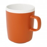 Tazza in ceramica con finitura esterna opaca e interno bianco da 350ml color arancione