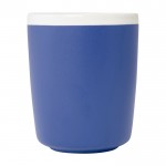 Tazza in ceramica con finitura esterna opaca e interno bianco da 350ml color blu reale seconda vista frontale