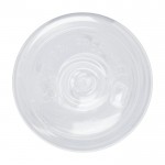 Borraccia in plastica riciclata trasparente con manico sul tappo 650ml color bianco terza vista
