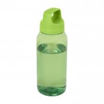 Borraccia in plastica riciclata per l'ufficio con manico da 450 ml color verde