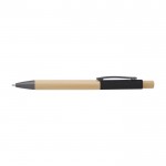Penna in bambù con dettagli colorati in alluminio ed inchiostro blu color nero prima vista