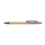 Penna in bambù con dettagli colorati in alluminio ed inchiostro blu color grigio prima vista
