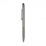 Penna touch in alluminio con impugnatura in carta ed inchiostro blu color grigio prima vista