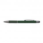 Penna touch in alluminio con impugnatura in carta ed inchiostro blu color verde prima vista