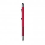 Penna touch in alluminio con impugnatura in carta ed inchiostro blu color rosso prima vista