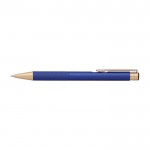 Penna in alluminio con finitura opaca e dettagli dorati inchiostro blu color blu prima vista