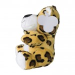 Piccolo leopardo di peluche con etichetta e occhi ricamati color multicolore seconda vista