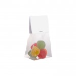 Caramelle gommose alla frutta zuccherate in sacchetto da 50g color trasparente seconda vista