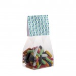 Bastoncini di liquirizia colorati in sacchetto con etichetta color trasparente vista principale