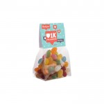 Caramelle Jelly Beans in bustina da 100g con etichetta color trasparente