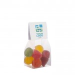 Sacchetto di caramelle gommose alla frutta con etichetta 100g color trasparente vista principale