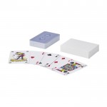 Mazzo di 54 carte francesi in scatola di carta personalizzabile color bianco