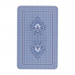 Mazzo di 54 carte francesi in scatola di carta personalizzabile color bianco seconda vista posteriore