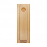 Gioco tris in legno di pino in scatola a chiusura scorrevole color naturale vista laterale