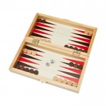 Set per scacchi, dama e backgammon in legno di pino pregiato color naturale quinta vista