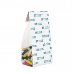Bastoncini di liquirizia colorati in sacchettino con logo color trasparente vista principale