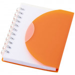 Block notes tascabile con logo e spirale colore arancione
