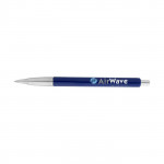 Penna elegante personalizzata con logo color blu vista posteriore
