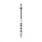 Penna promozionale ergonomica color bianco vista davanti