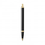 Penna personalizzata con ddettagli in oro color nero vista posteriore