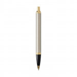 Penna personalizzata con ddettagli in oro color argento vista posteriore