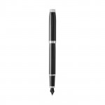 Penna stilografica personalizzata con logo color nero vista posteriore