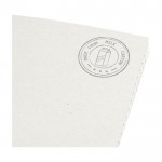Quaderno promozionale in cartone riciclato color bianco sporco vista dettaglio 1