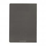 Coppia di quaderni da personalizzare color grigio scuro seconda vista da dietro