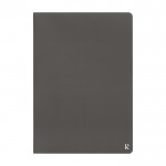 Coppia di quaderni da personalizzare color grigio scuro seconda vista frontale