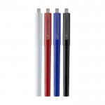 Penna a inchiostro gel in plastica riciclata con punta fine color bianco seconda vista in vari colori