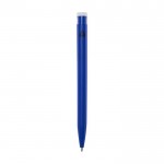 Penna a sfera in plastica riciclata di vari colori con inchiostro blu color blu reale seconda vista posteriore