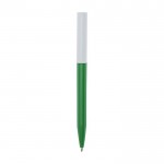 Penna a sfera in plastica riciclata di vari colori con inchiostro blu color verde