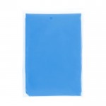 Impermeabile monouso in plastica riciclata certificata GRS color blu reale seconda vista frontale