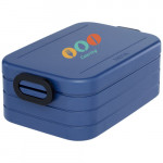 Lunch box con logo da 900 ml color blu marino con logo