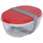 Lunch box con logo da 1300 ml color rosso
