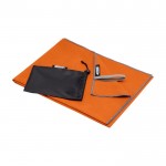 Asciugamano sportivo ultraleggero in poliestere e nylon 200 g/m² color arancione