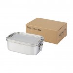 Lunch box in acciaio inossidabile riciclato da 750 ml color argento