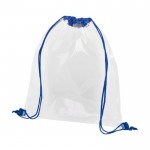 Zainetto a sacca trasparente color azul reale