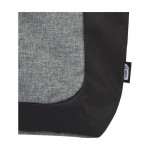 Tote bag bicolore con zip da personalizzare color nero vista dettaglio 1