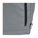 Zaino porta pc con chiusura arrotolabile color grigio vista dettaglio