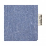Sacchetto medio in cotone riciclato certificato GRS color blu vista dettaglio 1