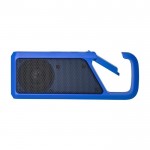 Piccolo speaker a forma di clip color azul reale seconda vista frontale
