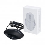 Mouse da gamer ultraveloce con luce RGB e design ergonomico color nero seconda vista
