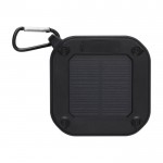 Speaker Bluetooth a ricarica solare in plastica riciclata con torcia 3W color nero seconda vista posteriore